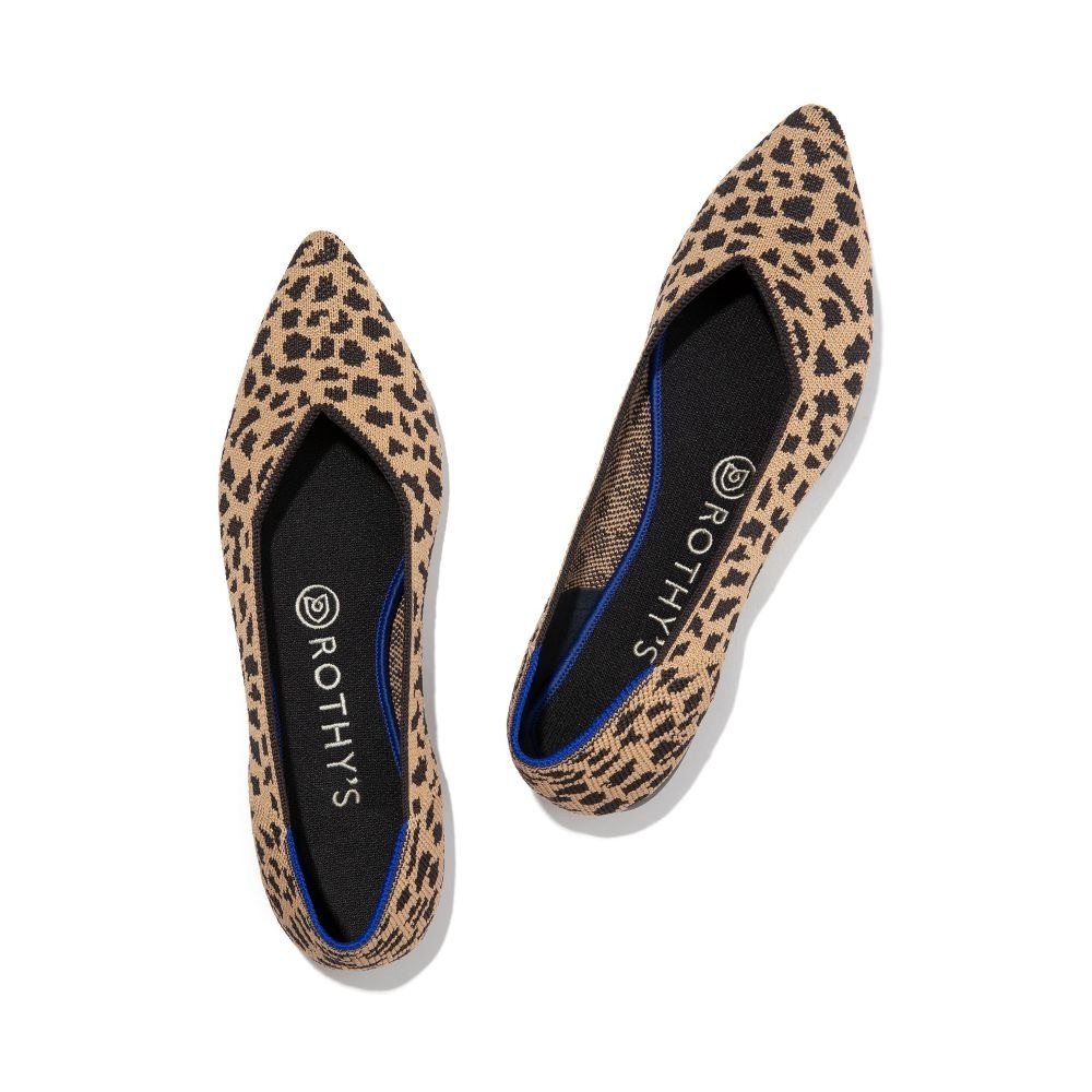 Rothy’s The Point Spotted Flats in Leopard